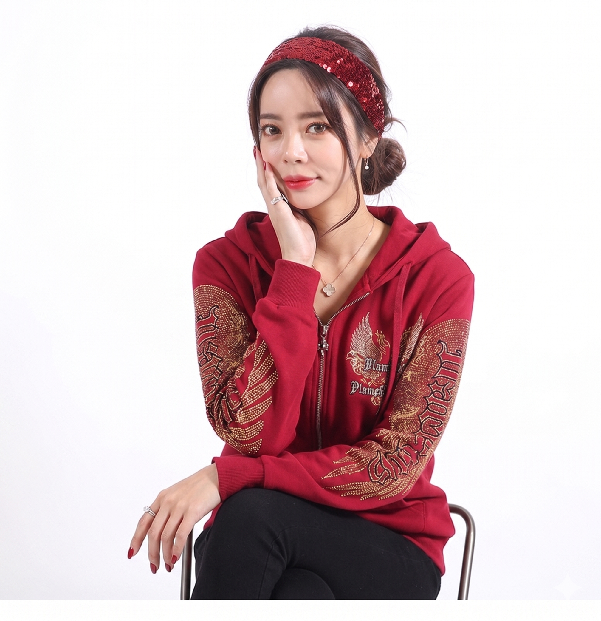 Unique 114 패션 스팽글 헤어밴드(뉴버전)