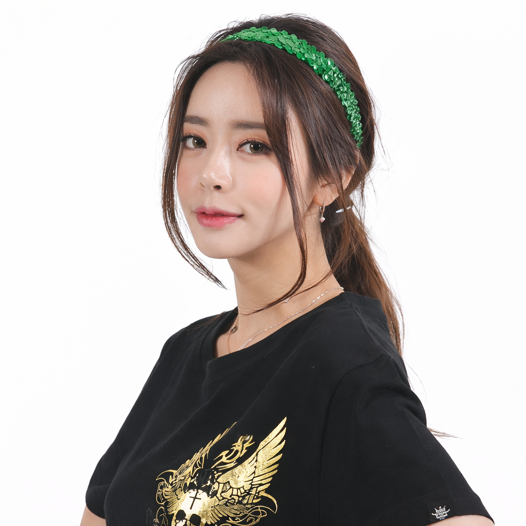 Unique 114 패션 스팽글 헤어밴드(뉴버전)