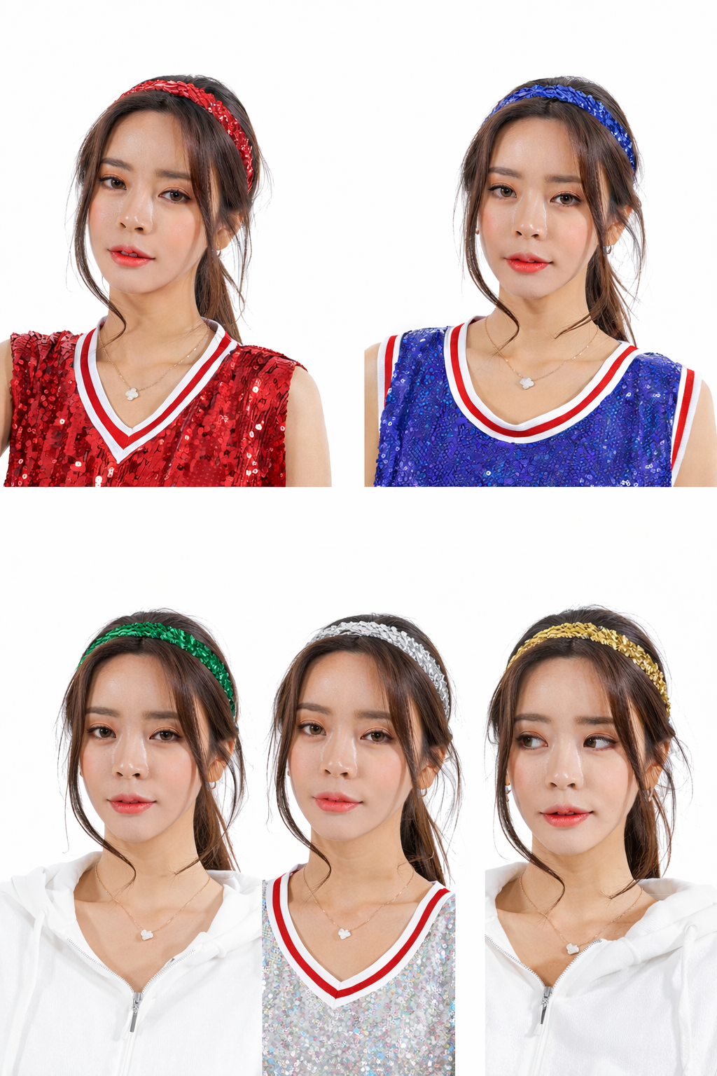 Unique 114 패션 스팽글 헤어밴드(뉴버전)