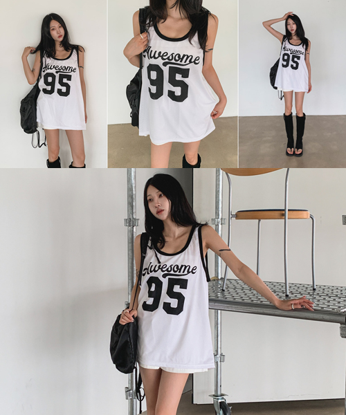 Unique1492 어썸 배색 매쉬나시~
