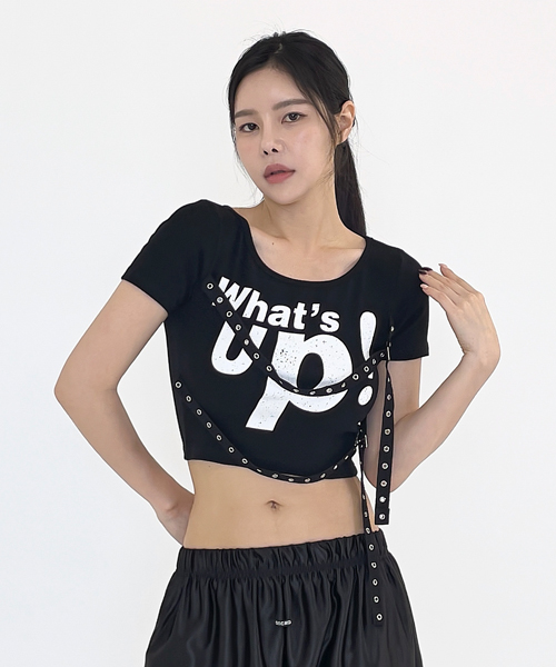 Unique1502 업버클 크롭반팔~