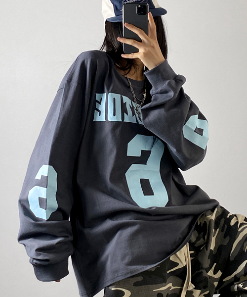 Unique1529 넘버6 고딕 오버핏티셔츠~