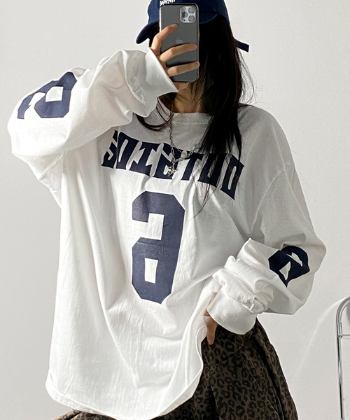 Unique1529 넘버6 고딕 오버핏티셔츠~