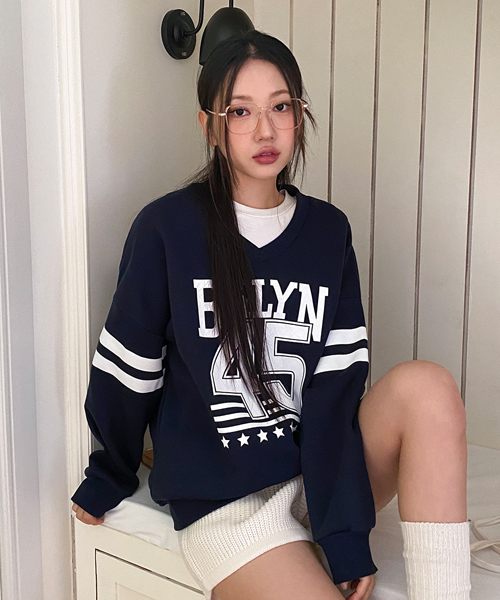 Unique1533 브루클린 기모 브이넥티~