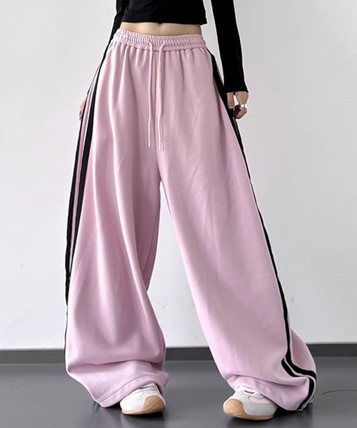 Unique1543 투라인 심플 스트링팬츠~