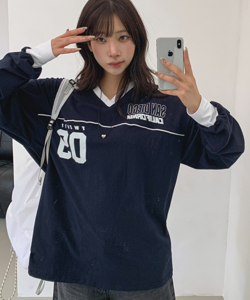 Unique1547 샌디에고 09배색티~