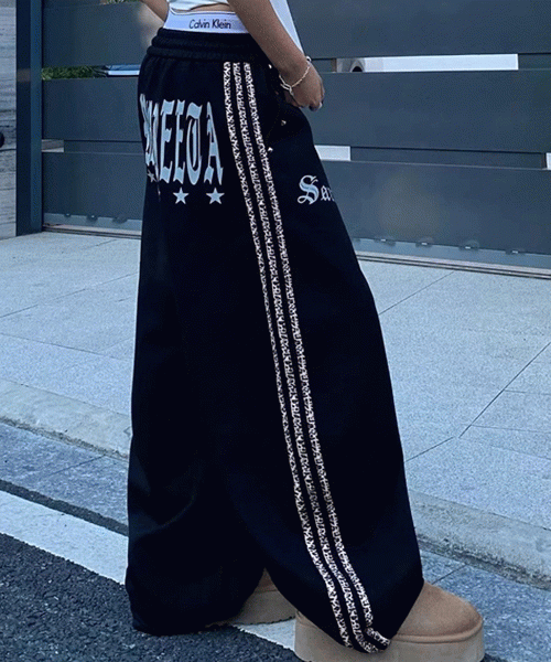 Unique1573 레오파드 라인팬츠~