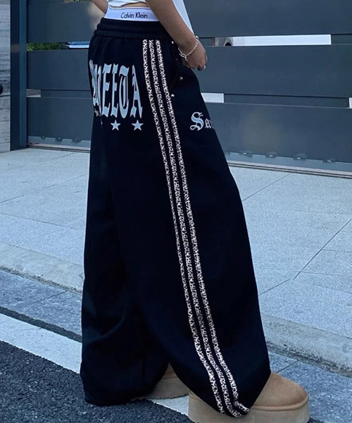 Unique1573 레오파드 라인팬츠~